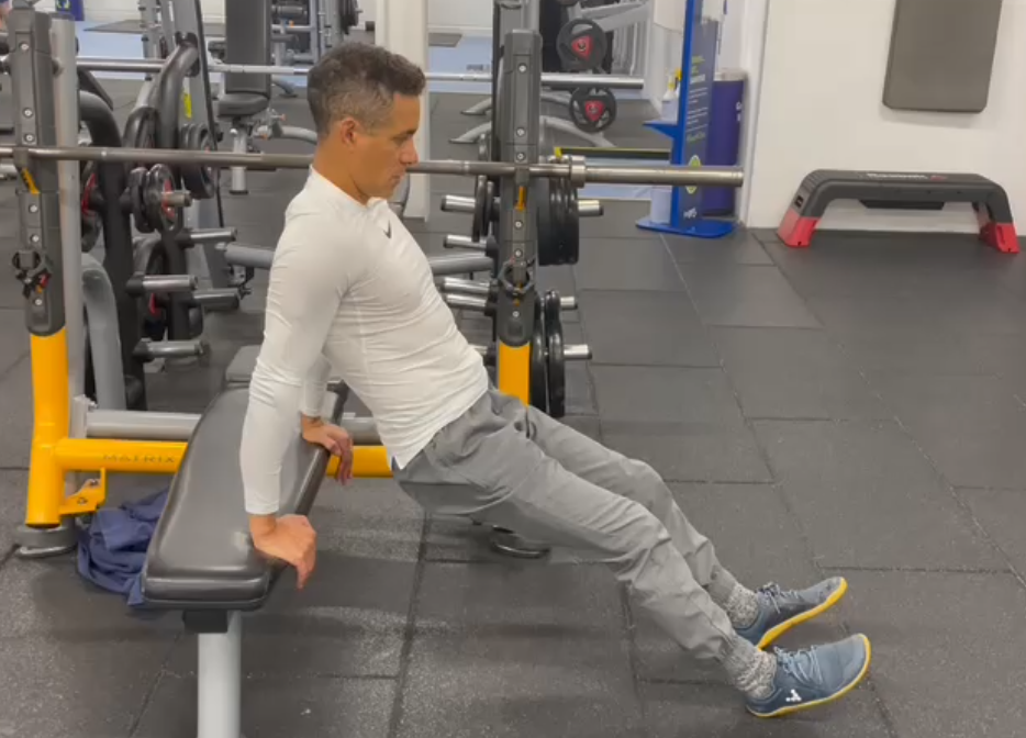 Body-weight-tricep-dips-on-bench